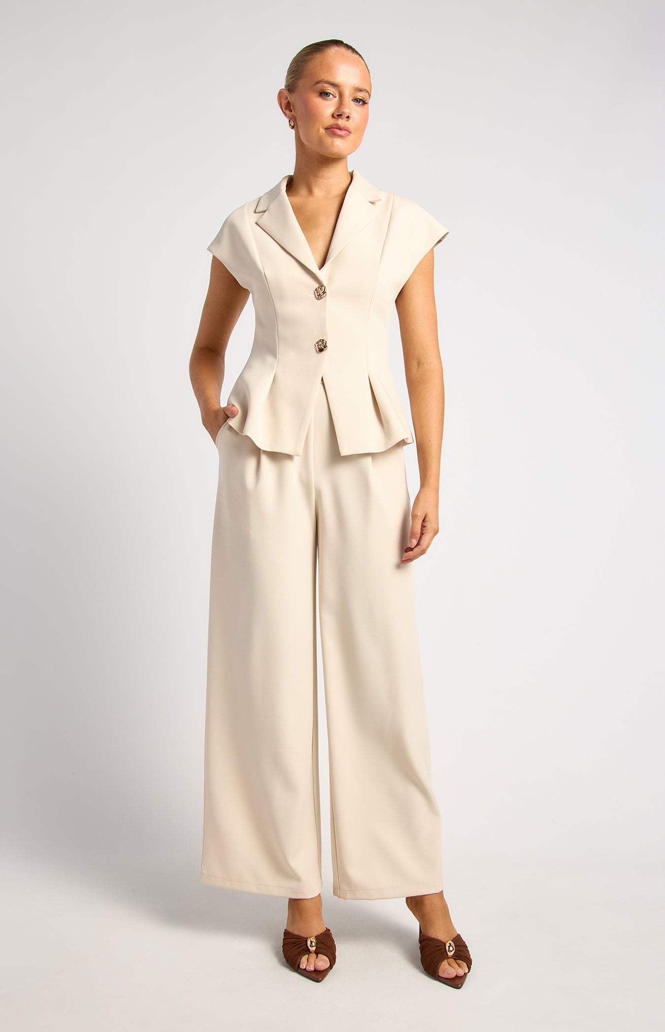 Camille Cinch Waist Pants (set) by Artikle Clothing