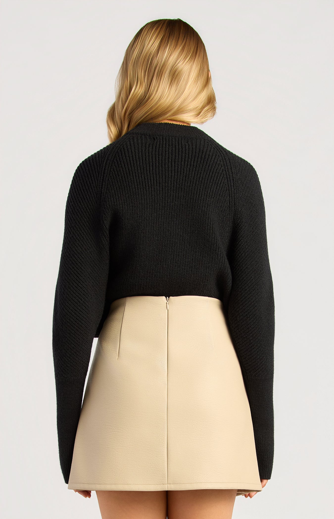 Batwing Rolled Neck Knit - Black by Artikle Clothing