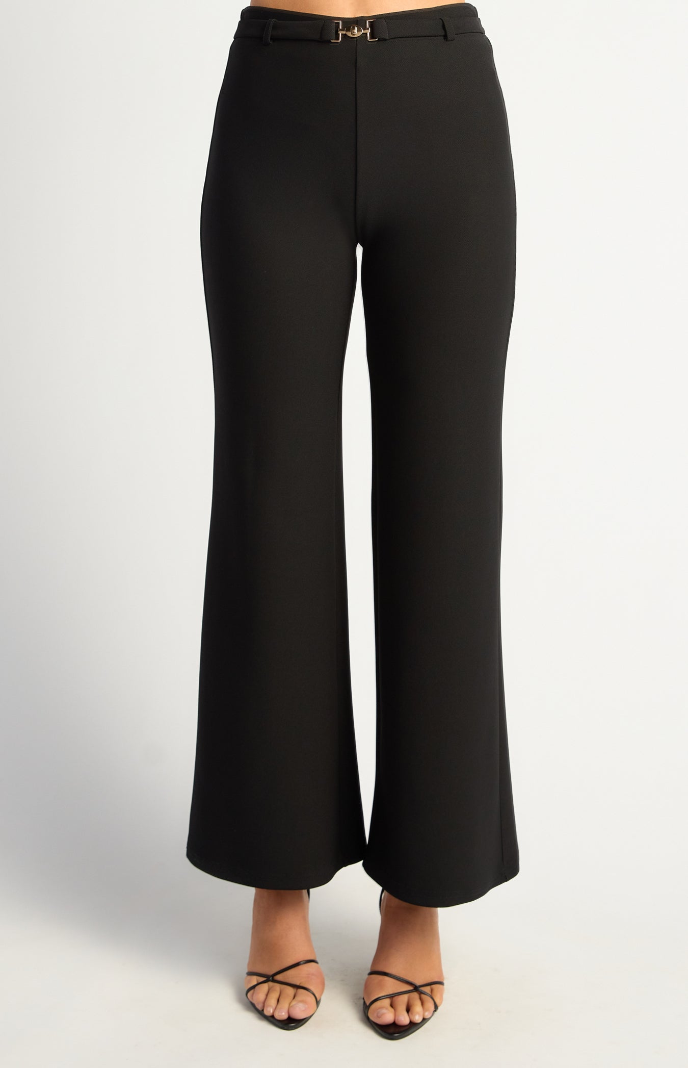 Colette Boot Cut Jersey Pants - Black by Artikle Clothing