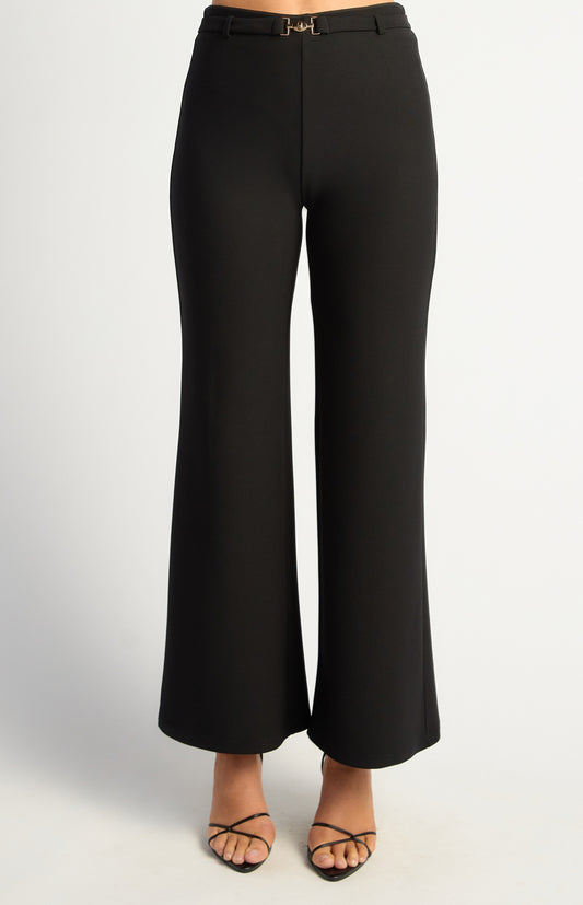 Colette Boot Cut Jersey Pants - Black by Artikle Clothing