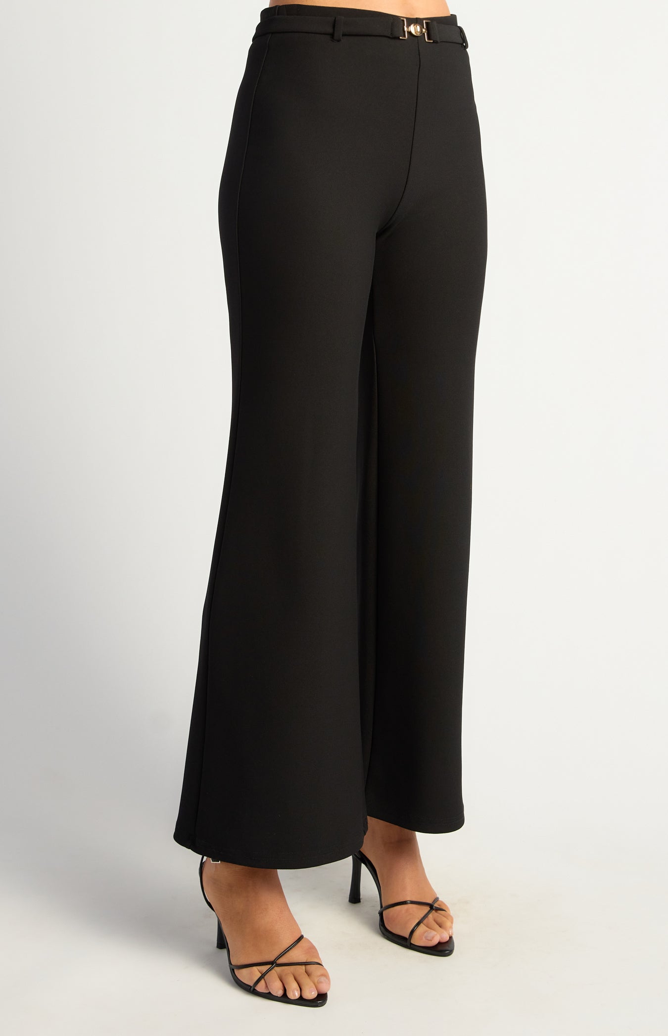 Colette Boot Cut Jersey Pants - Black by Artikle Clothing