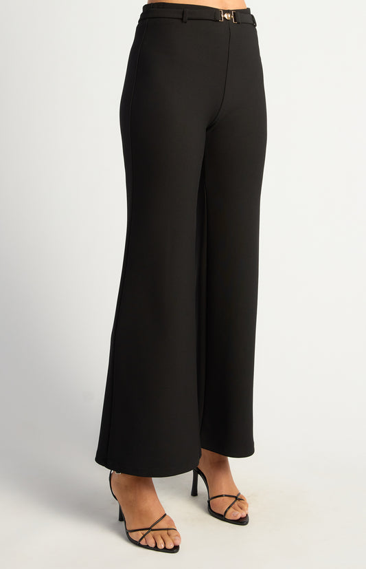 Colette Boot Cut Jersey Pants - Black by Artikle Clothing