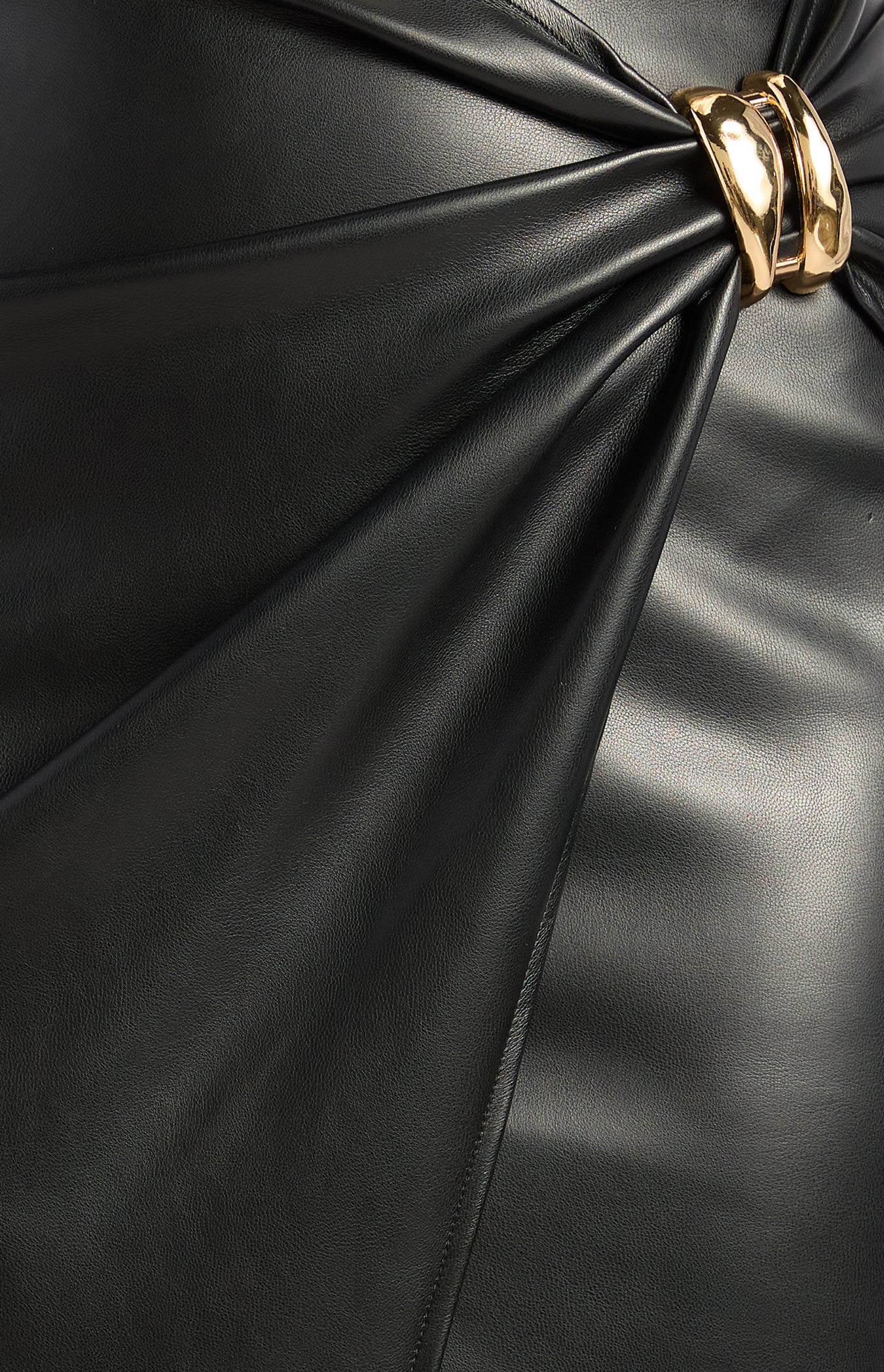 Faux Leather Skirt - Black by Artikle Clothing