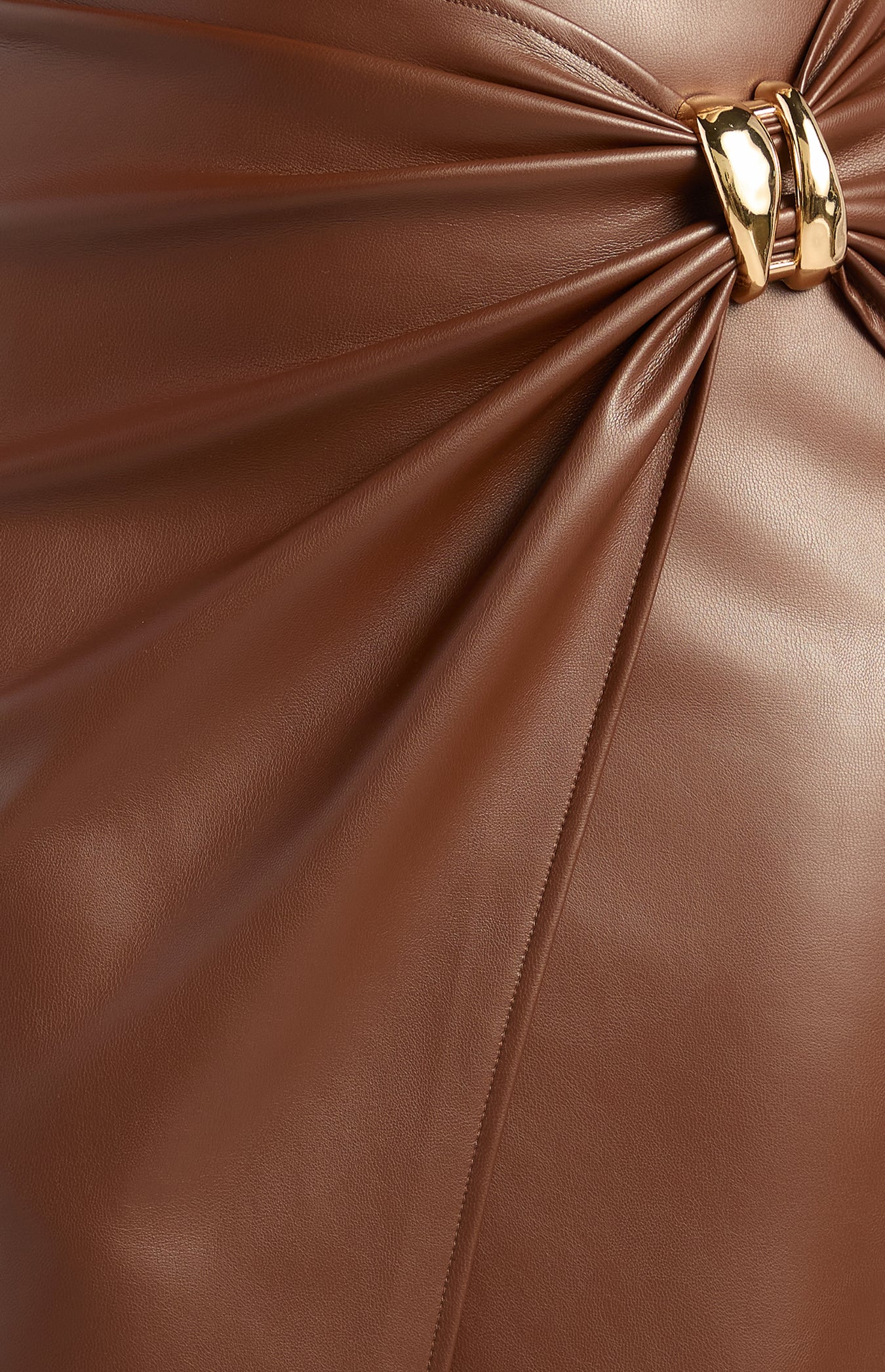 Stella Faux Leather Skirt - Chocolate by Artikle Clothing