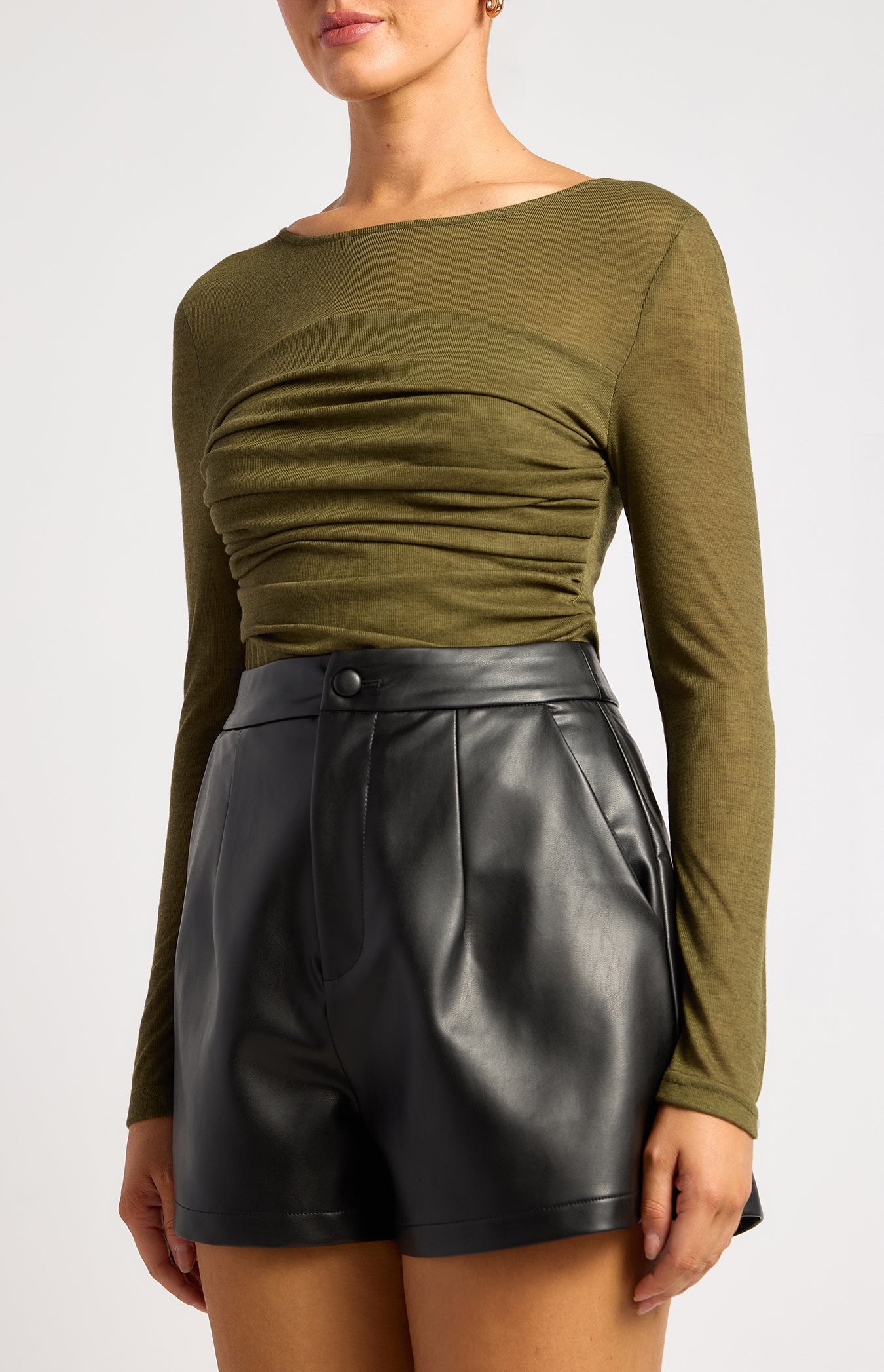 Sheer Top - Olive by Artikle Clothing