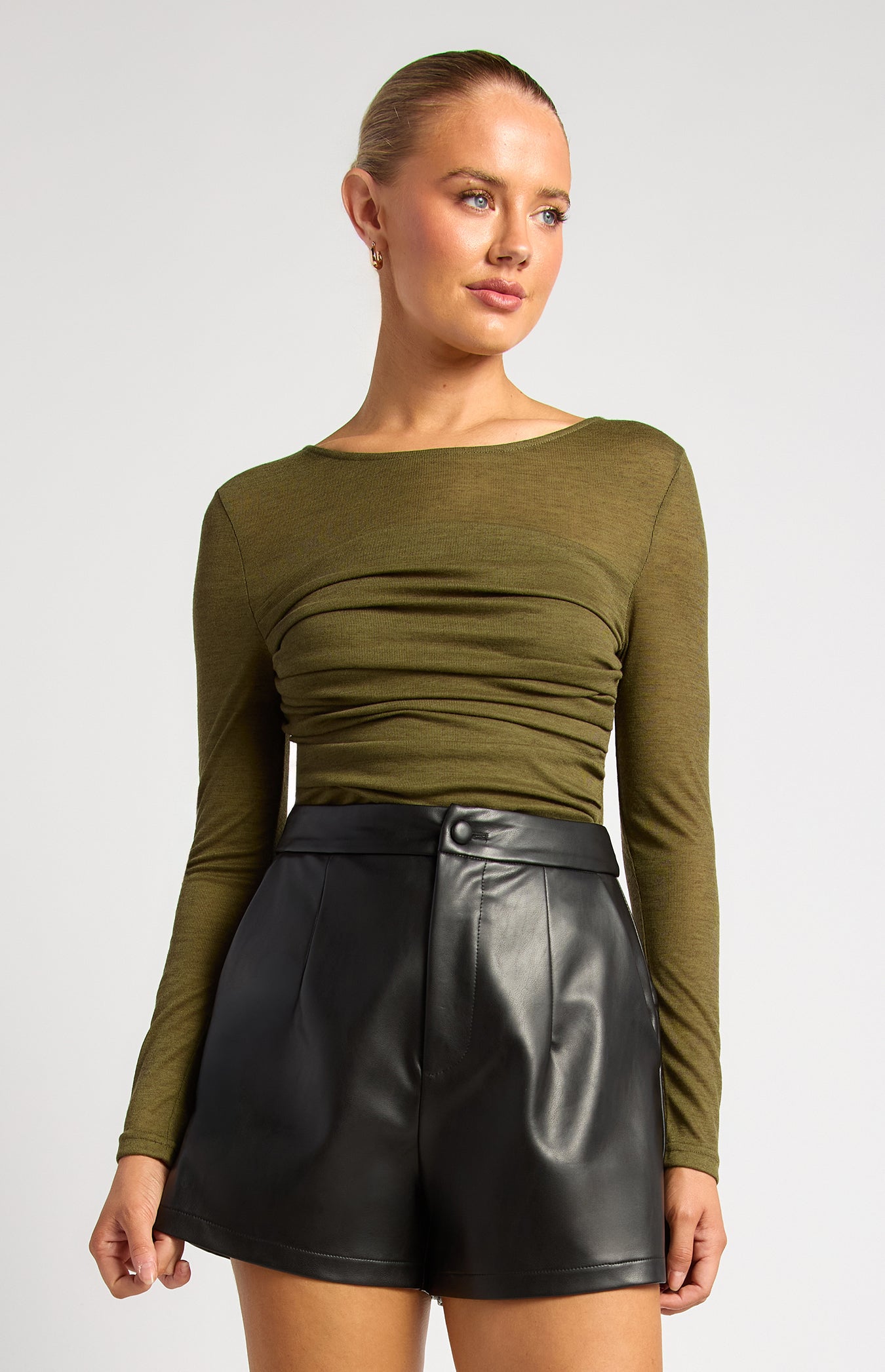 Sheer Top - Olive by Artikle Clothing