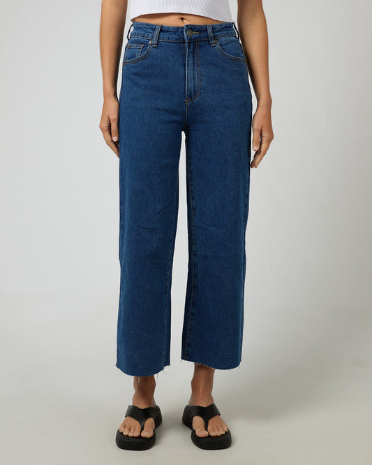 All About Eve Charlie High Rise Wide Leg - Mid Blue by Artikle Clothing