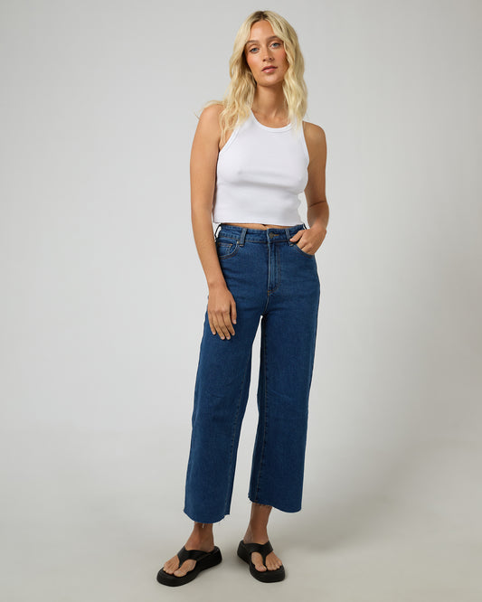 All About Eve Charlie High Rise Wide Leg - Mid Blue by Artikle Clothing