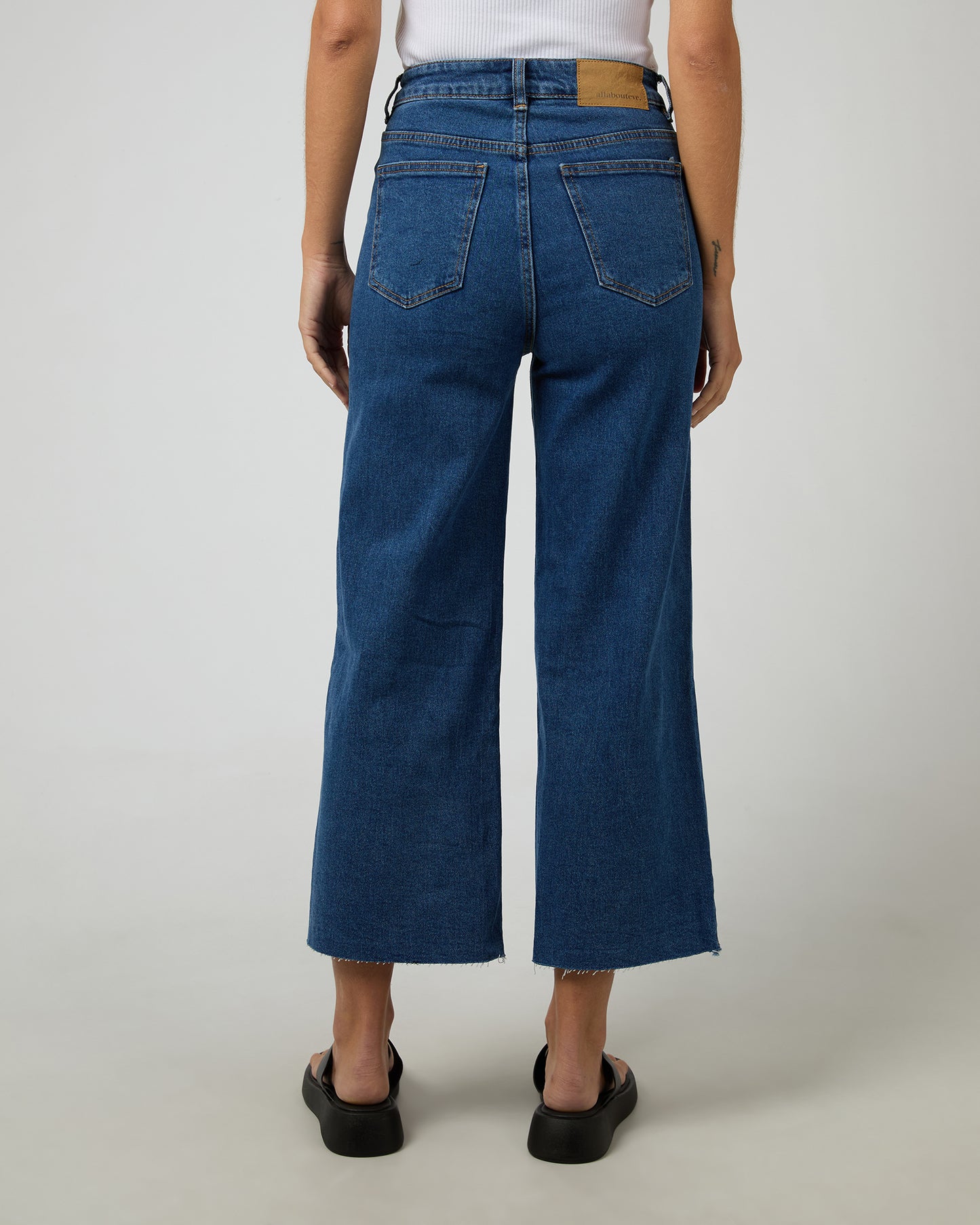 All About Eve Charlie High Rise Wide Leg - Mid Blue by Artikle Clothing