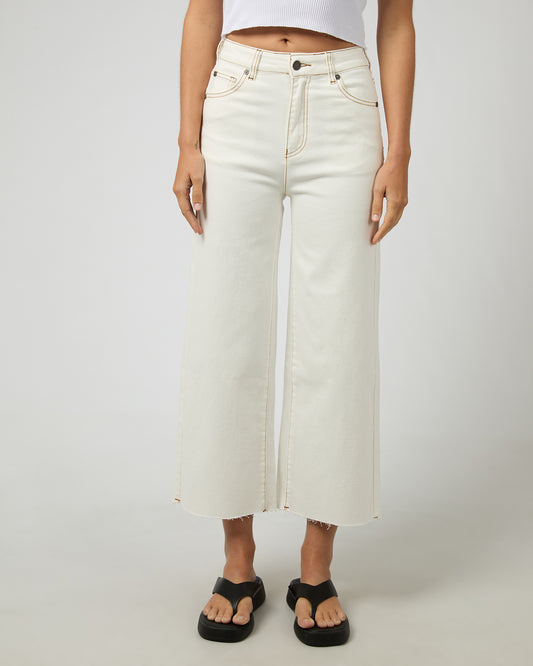 All About Eve Charlie High Rise Wide Leg - Vintage White by Artikle Clothing