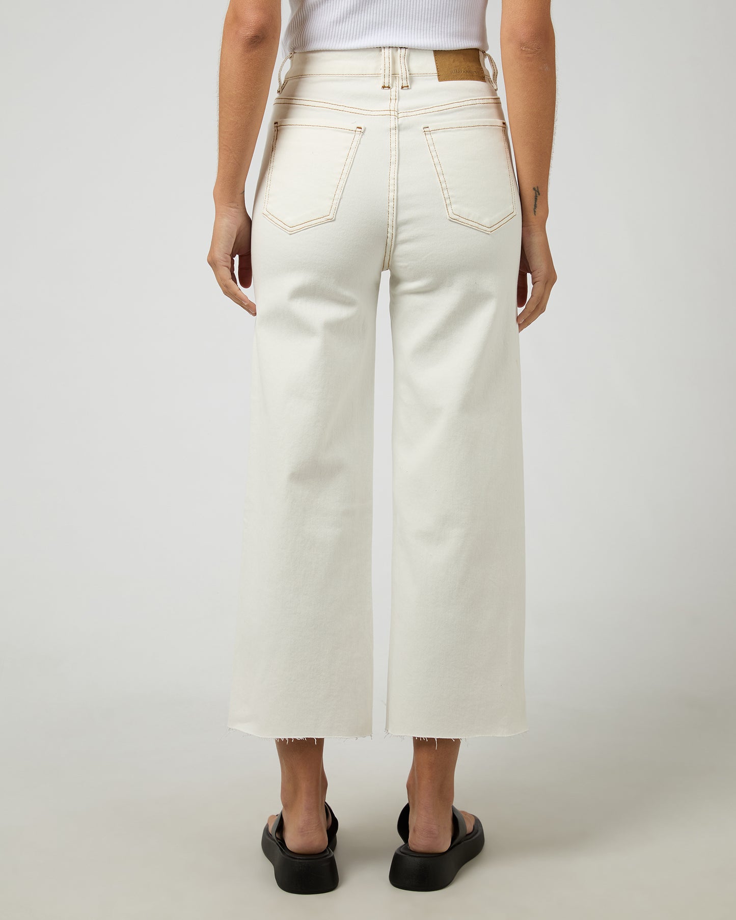 All About Eve Charlie High Rise Wide Leg - Vintage White by Artikle Clothing