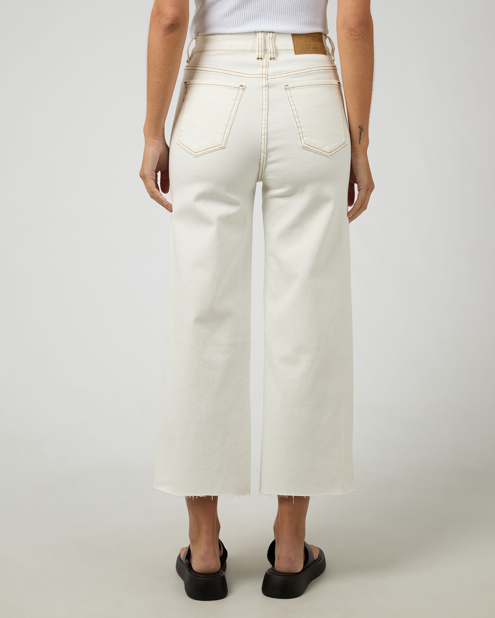 All About Eve Charlie High Rise Wide Leg - Vintage White by Artikle Clothing