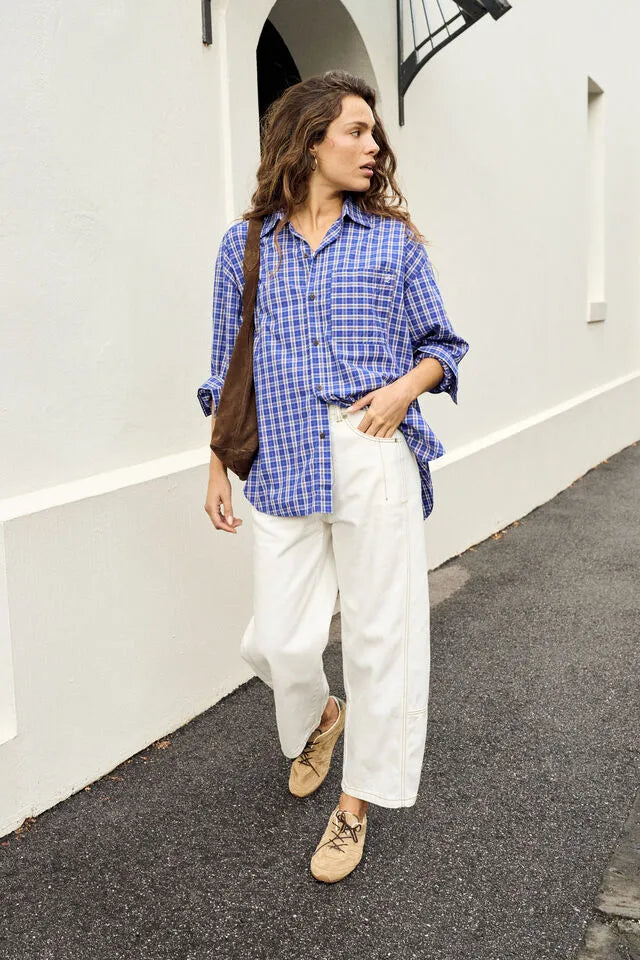 Ceres Life Demi Barrel Jean in Ecru by Artikle Clothing