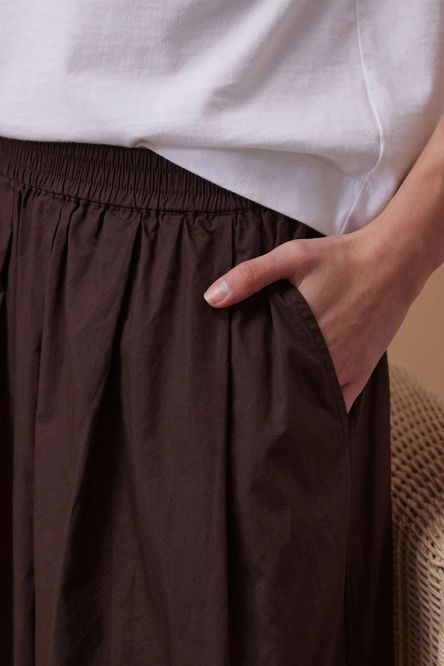 Poplin Maxi Skirt - Chocolate by Artikle Clothing