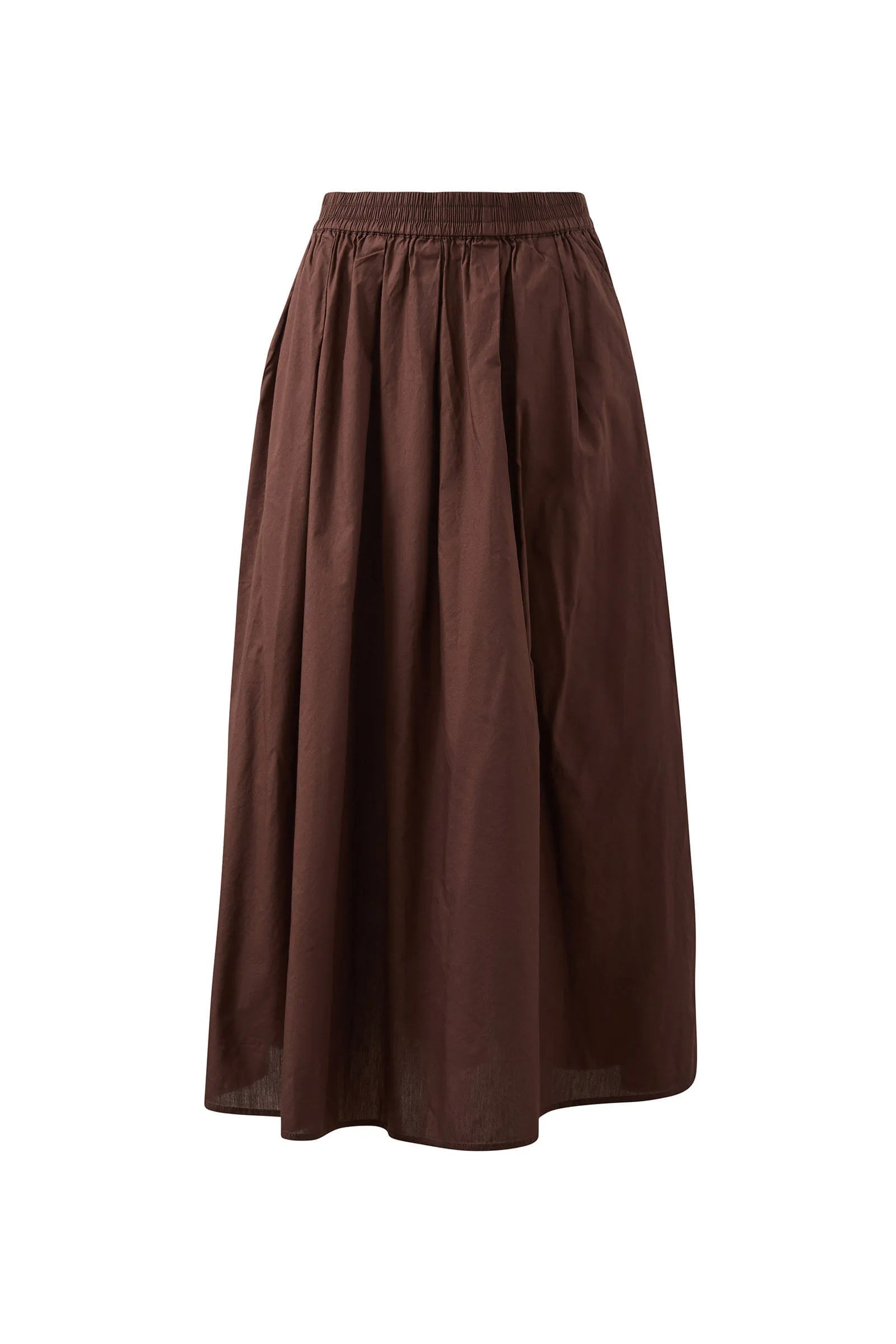 Poplin Maxi Skirt - Chocolate by Artikle Clothing