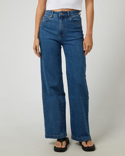 All About Eve Jacqui Wide Leg Washed - Heritage Blue by Artikle Clothing