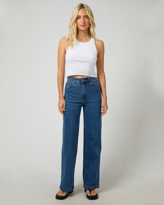 All About Eve Jacqui Wide Leg Washed - Heritage Blue by Artikle Clothing