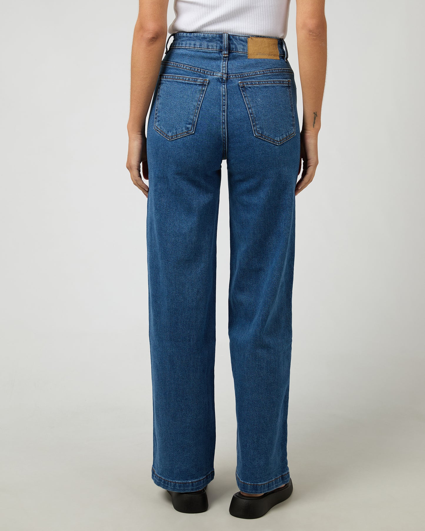 All About Eve Jacqui Wide Leg Washed - Heritage Blue by Artikle Clothing
