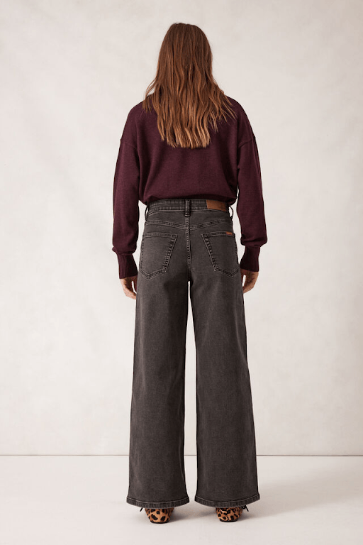 Ceres Life Evie Wide Leg Jean - Washed Black by Artikle Clothing