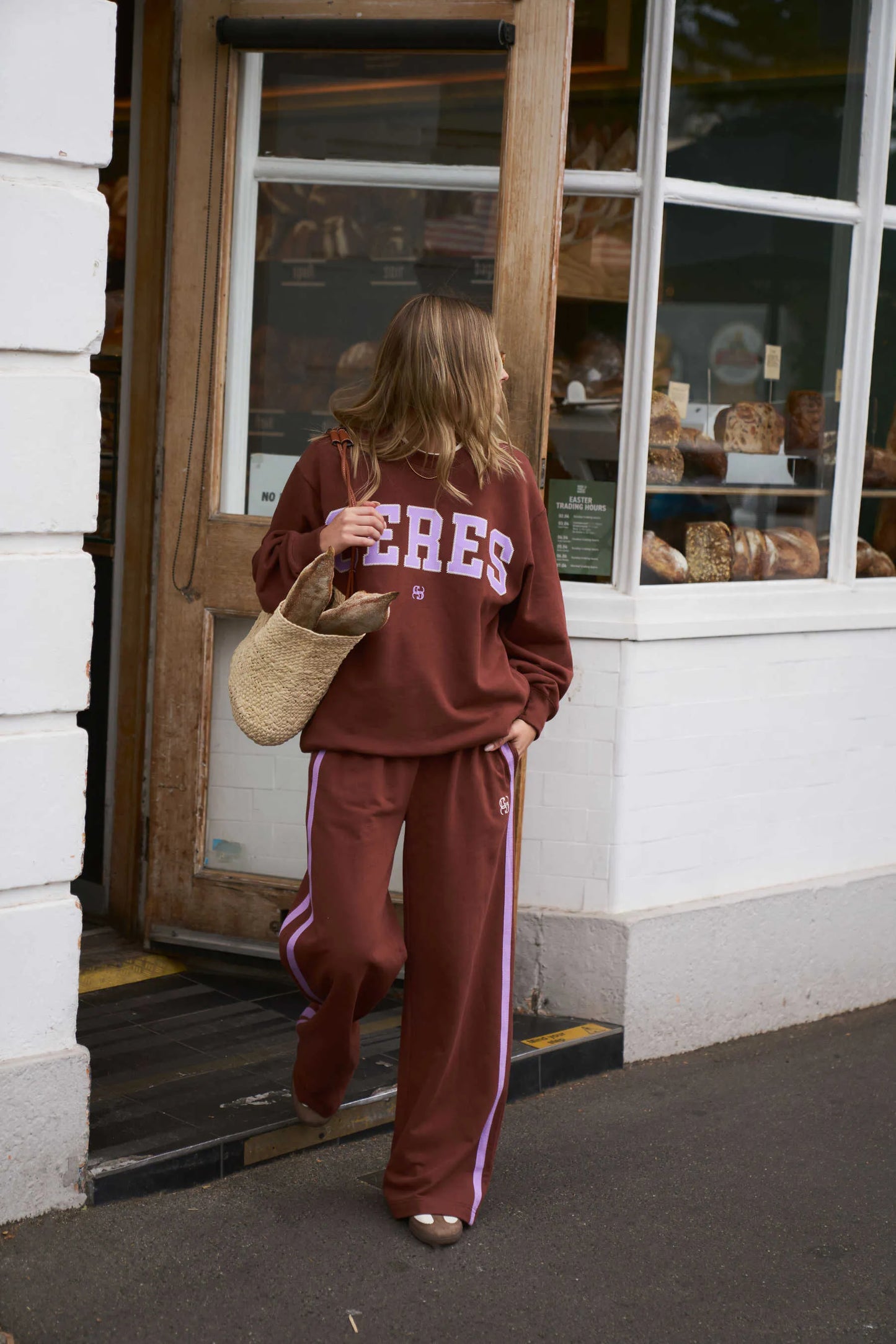 Ceres Life Isla Oversized Slouchy Crew - Burnt Toffee by Artikle Clothing